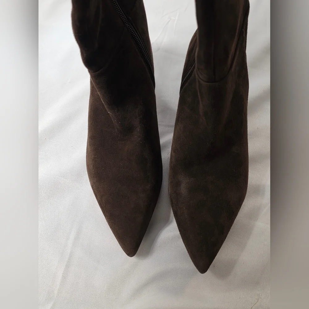 Vince Camuto Iana Brown Suede Leather Over the Knee Boots Womens Size 8